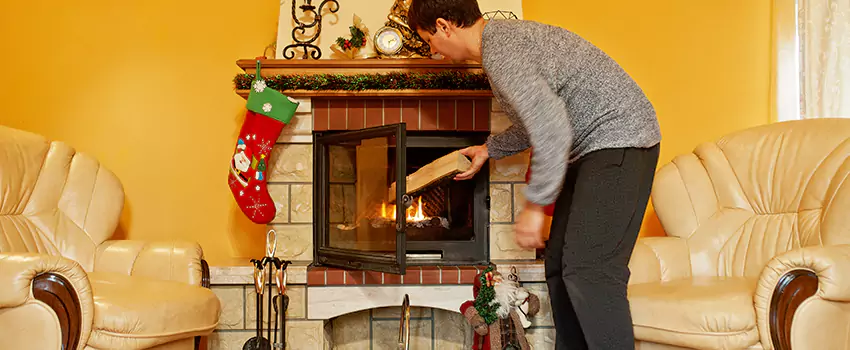 Rusted Metal Fireplace Restoration in Fort Wayne, Indiana